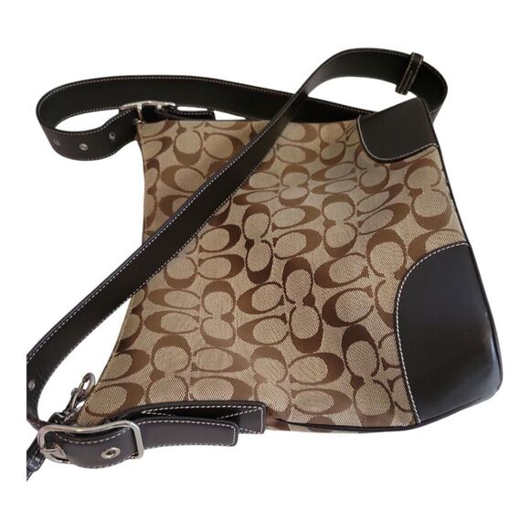 Coach Signature Bag Canvad Leather Signature Brown # 6347 - Picture 5 of 10
